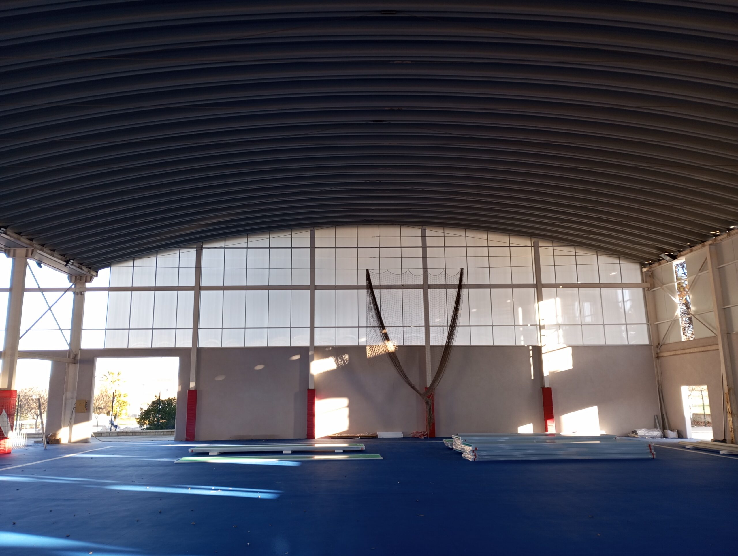 construcción pabellón